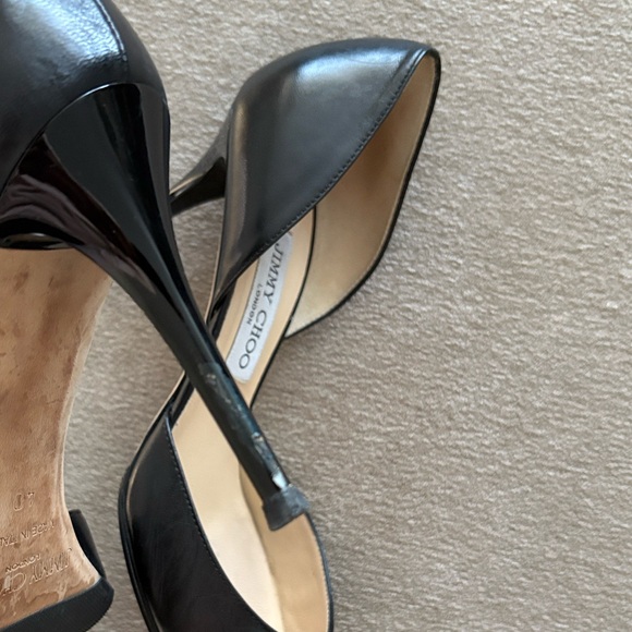 Jimmy Choo Addison 80 Leather d'Orsay Pumps - Picture 11 of 11